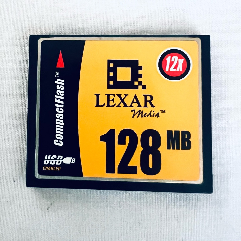 Lexar Media 128MB Compact Flash Memory Card Old Digital Camera Conditions Great